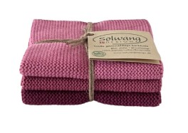 Þvottaklútar 3pk - rósalitir