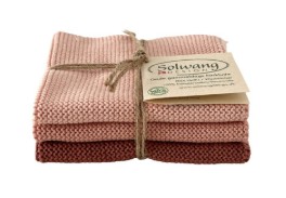 Þvottaklútar 3pk - ferskjulitaðir